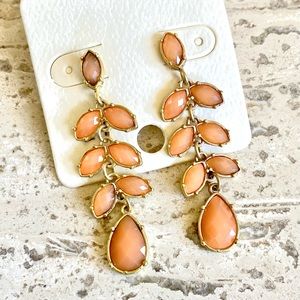 Womens brand-new earrings dangle post salmon coral vintage style antique